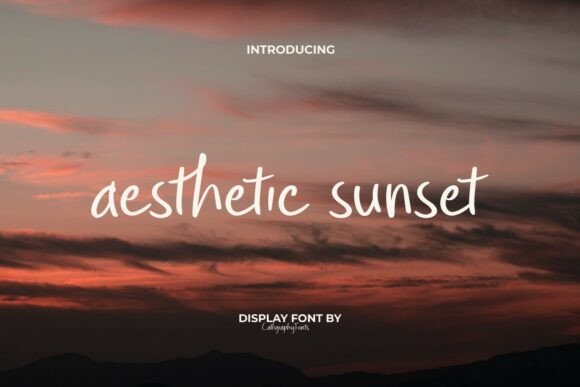 Aesthetic Sunset Typeface: Elevate Your Handmade Brand Identity