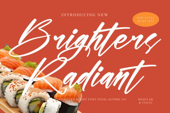 Brighters Radiant: A Modern Handwritten Typeface for Editorial Design