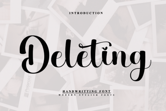 Deleting: A Modern Script Font for Editorial Design