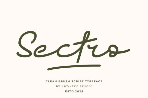 Sectro: A Refined Script Font for Editorial Elegance